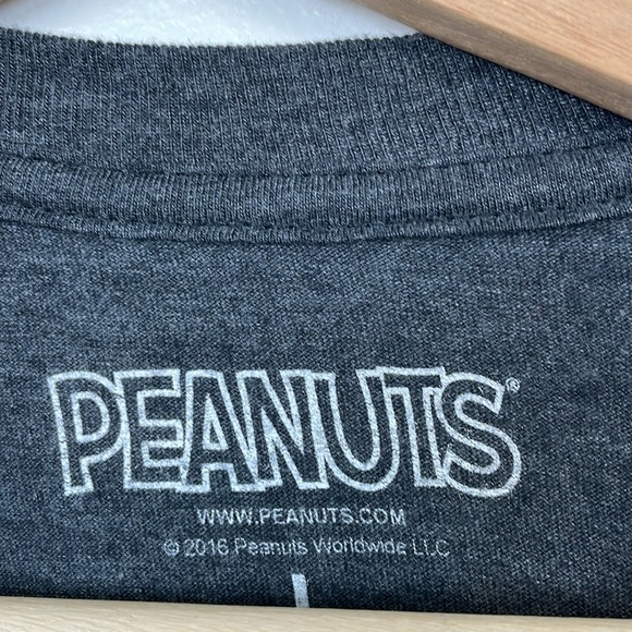 Peanuts Charley Brown And Frneds Short Sleeve Men L Gray Pullover Casual T Shirt - Picture 8 of 8
